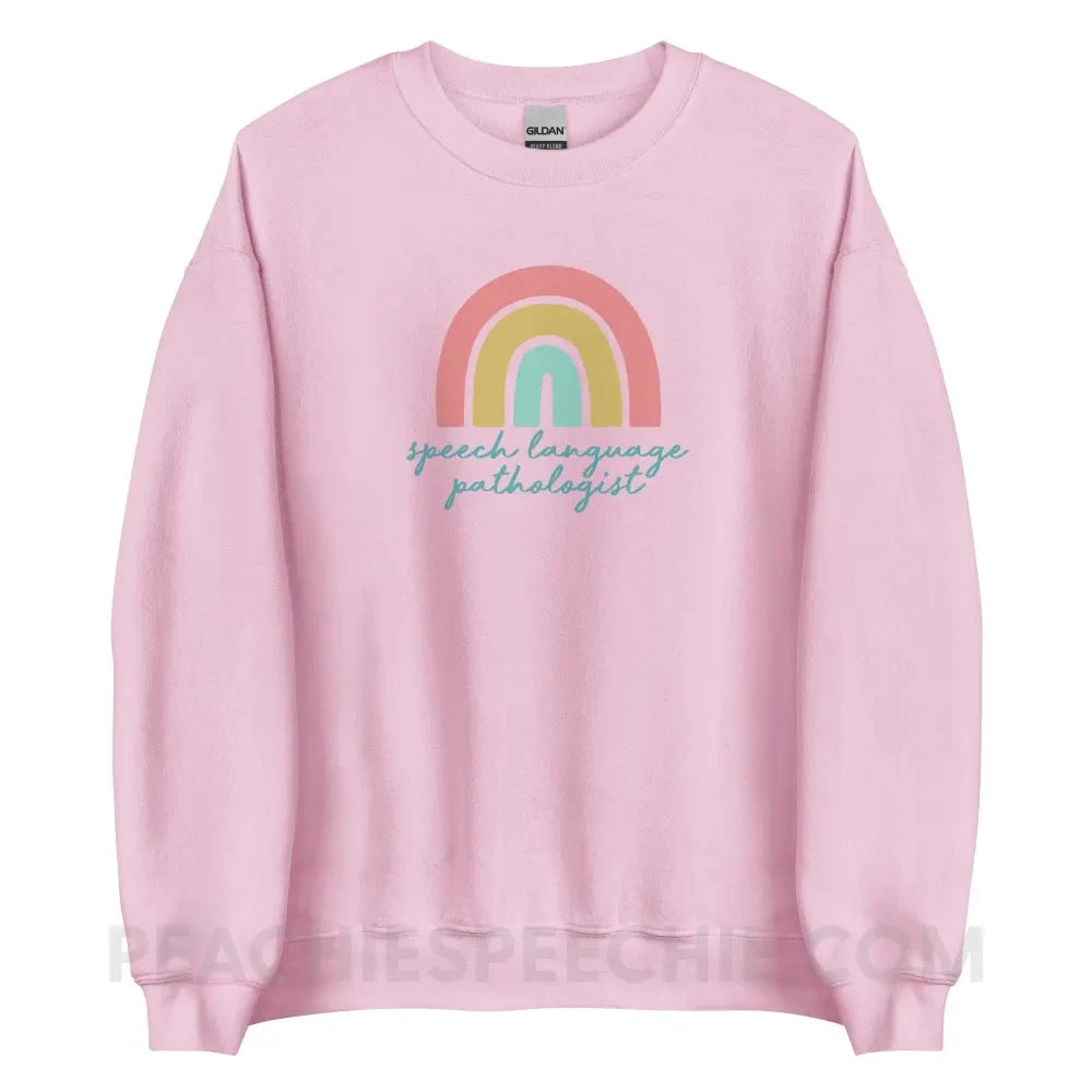 SLP Rainbow Classic Sweatshirt - Light Pink / S - Hoodies & Sweatshirts peachiespeechie.com