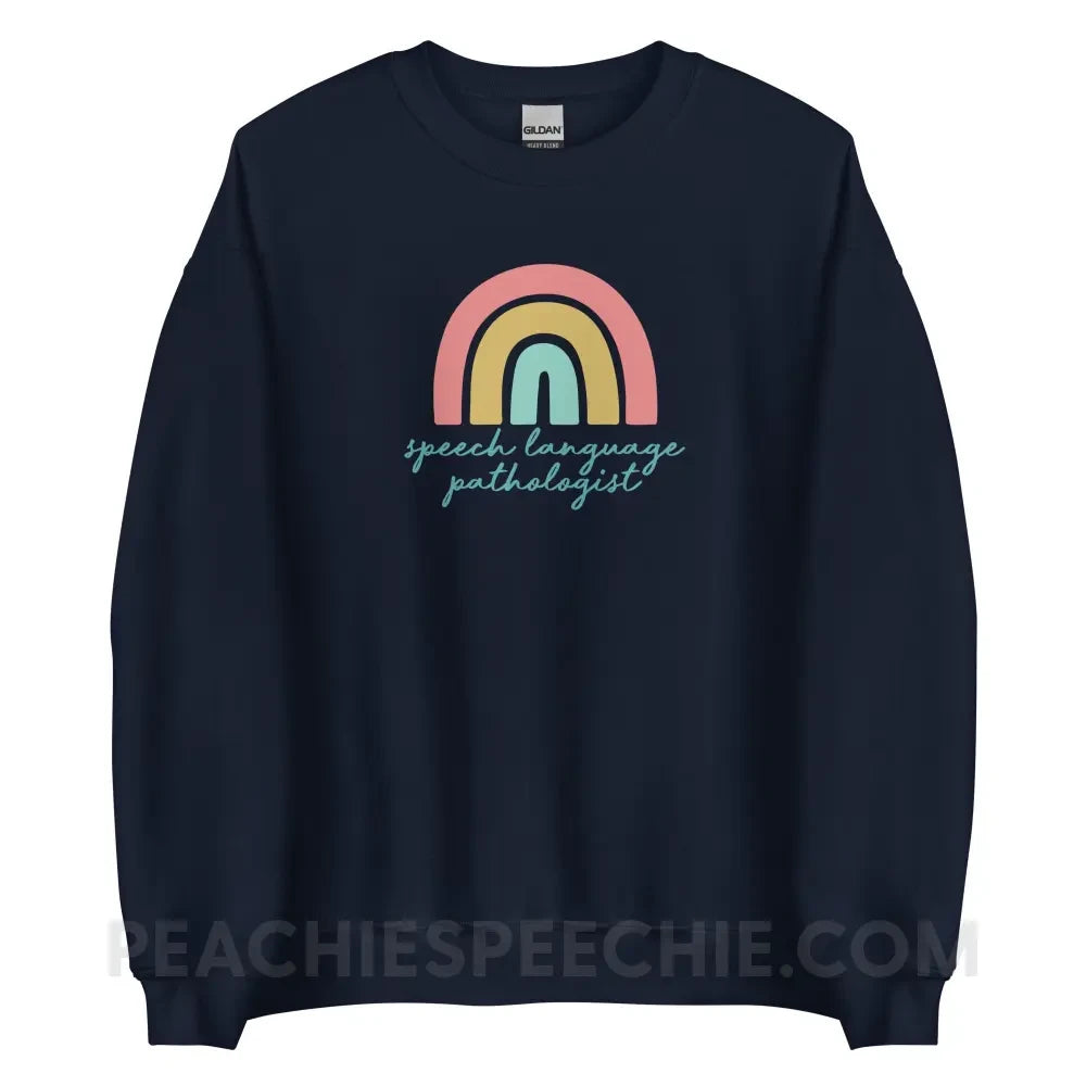 SLP Rainbow Classic Sweatshirt - Navy / S - Hoodies & Sweatshirts peachiespeechie.com