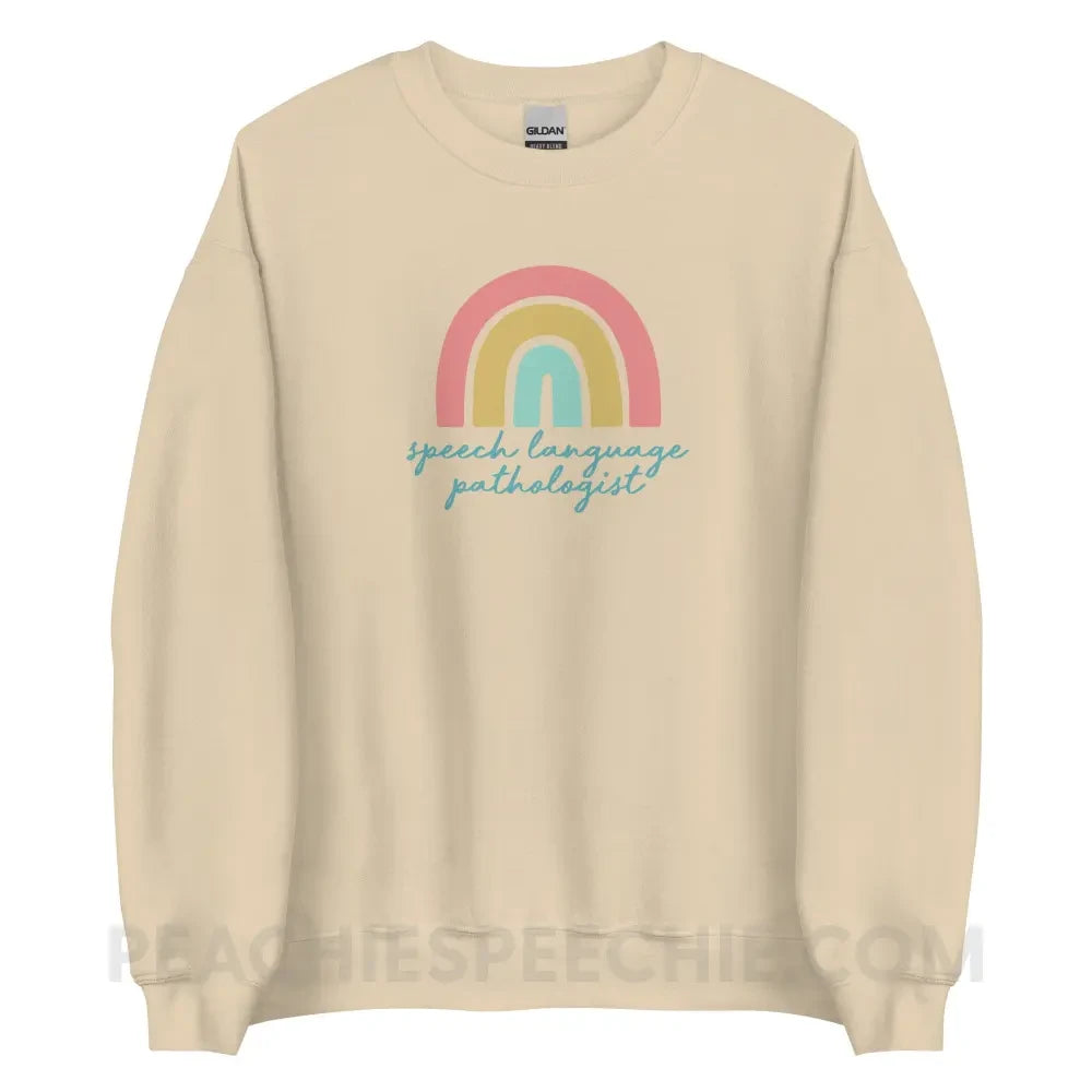 SLP Rainbow Classic Sweatshirt - Sand / S - Hoodies & Sweatshirts peachiespeechie.com