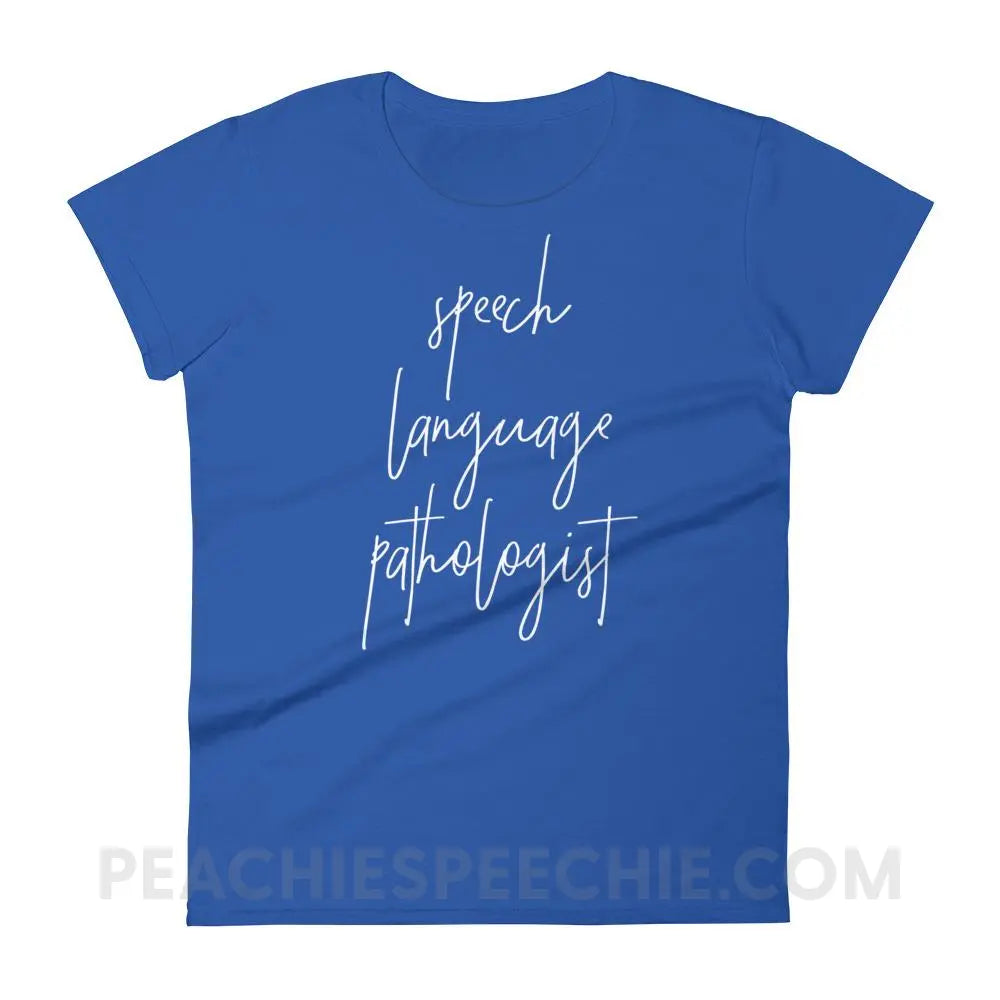 SLP Script Women’s Trendy Tee - Royal Blue / S T-Shirts & Tops peachiespeechie.com
