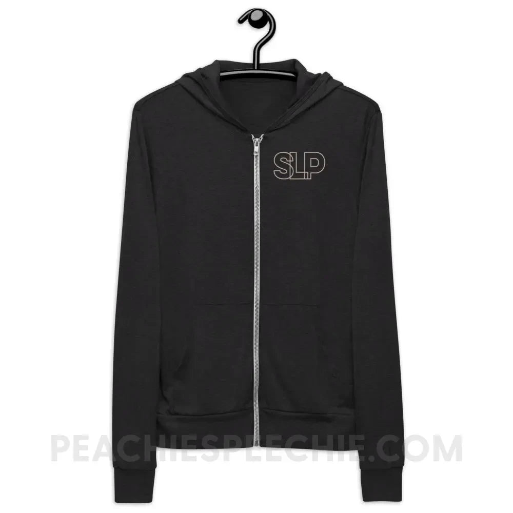 SLP Shield Peachie Speechie Zip Hoodie - Charcoal Black Triblend / XS - Hoodies & Sweatshirts peachiespeechie.com