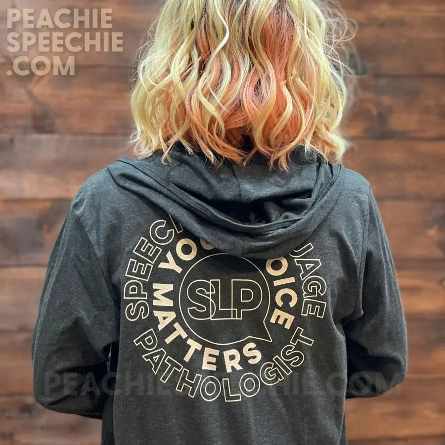 SLP Shield Peachie Speechie Zip Hoodie - Hoodies & Sweatshirts peachiespeechie.com