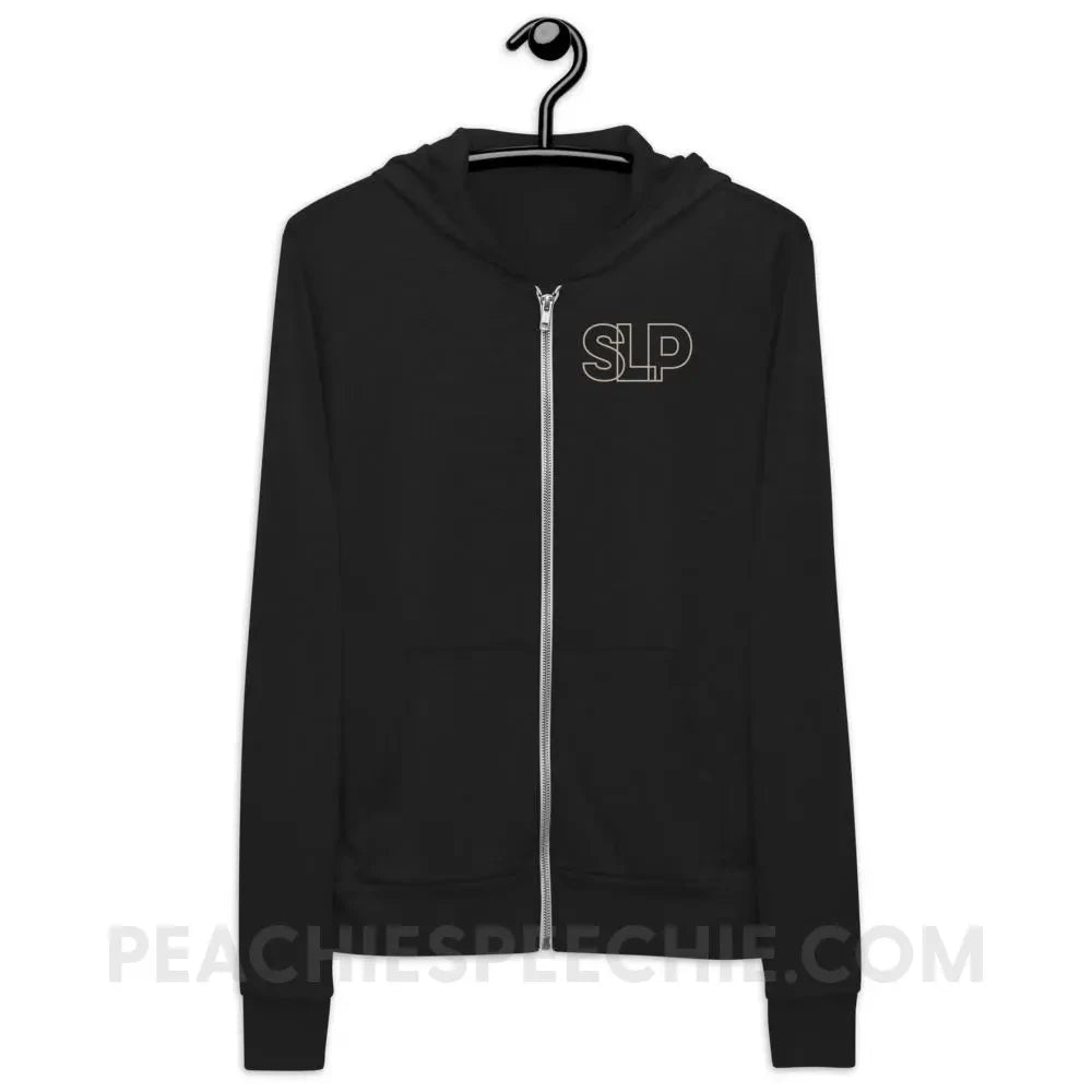 SLP Shield Peachie Speechie Zip Hoodie - Solid Black Triblend / XS Hoodies & Sweatshirts peachiespeechie.com