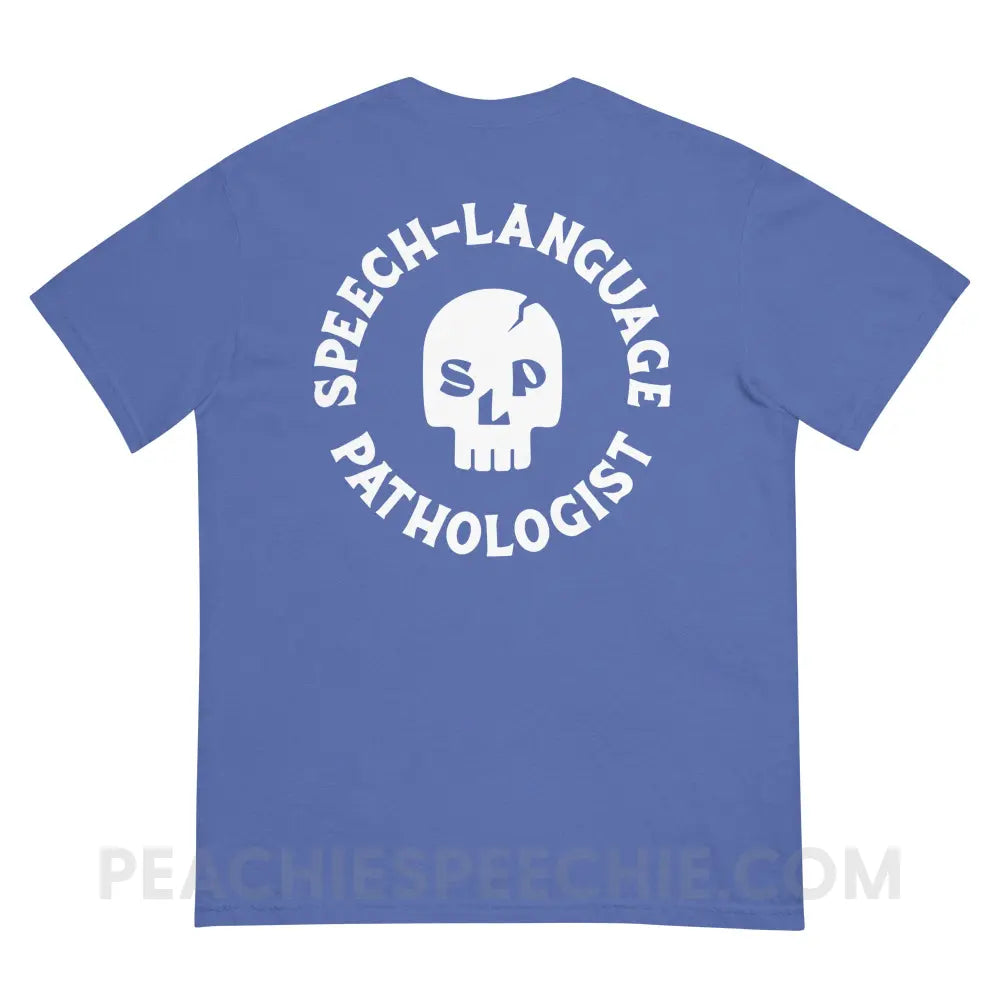 SLP Skull Comfort Colors Tee - peachiespeechie.com