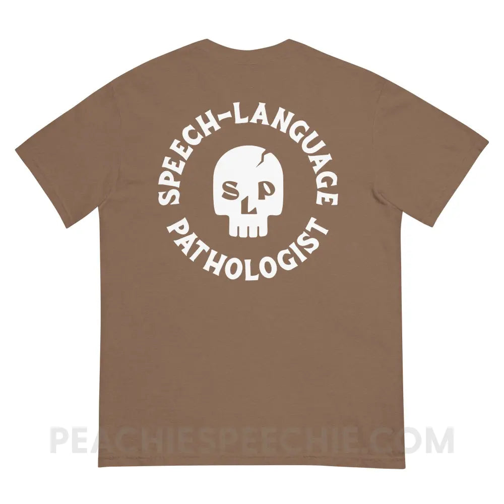 SLP Skull Comfort Colors Tee - peachiespeechie.com