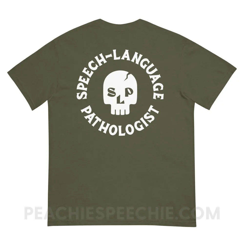SLP Skull Comfort Colors Tee - peachiespeechie.com