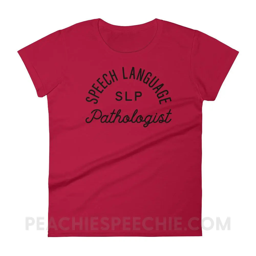 SLP Stamp Women’s Trendy Tee - Red / S T-Shirts & Tops peachiespeechie.com