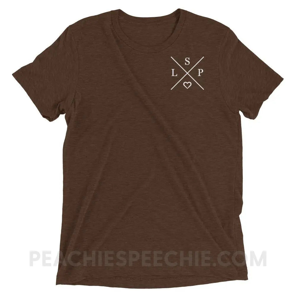 SLP X Tri-Blend Tee - Brown Triblend / XS - T-Shirts & Tops peachiespeechie.com