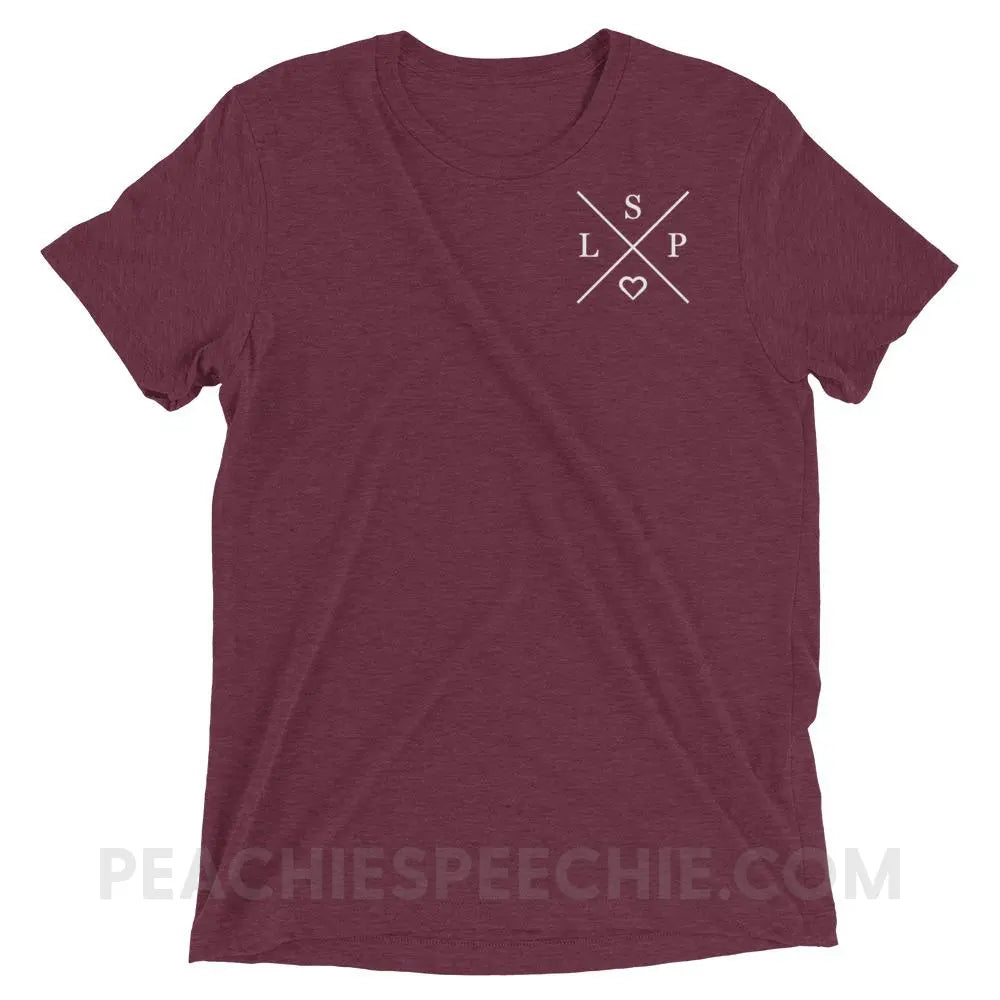 SLP X Tri - Blend Tee - Maroon Triblend / XS - T - Shirts & Tops peachiespeechie.com