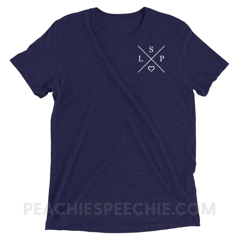 SLP X Tri - Blend Tee - Navy Triblend / XS - T - Shirts & Tops peachiespeechie.com