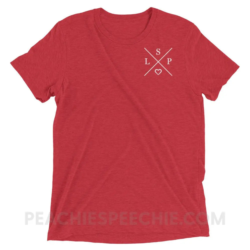SLP X Tri-Blend Tee - Red Triblend / XS - T-Shirts & Tops peachiespeechie.com