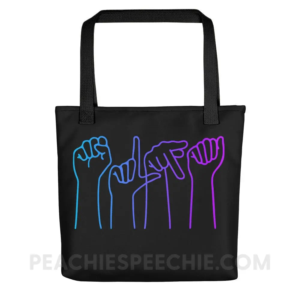 SLPA Hands Tote Bag - Bags peachiespeechie.com