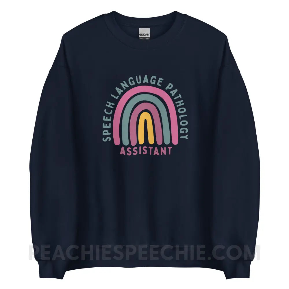 SLPA Rainbow Classic Sweatshirt - Navy / S - peachiespeechie.com