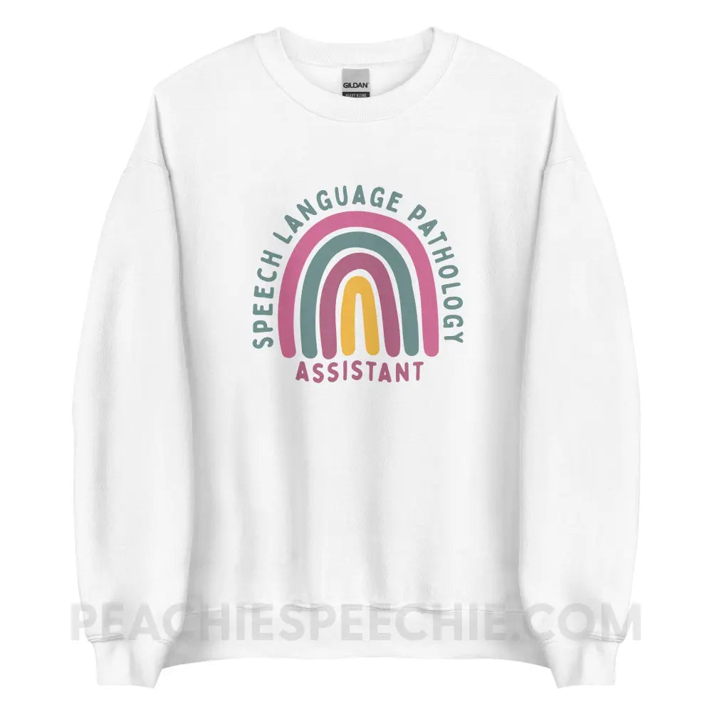 SLPA Rainbow Classic Sweatshirt - White / S - peachiespeechie.com