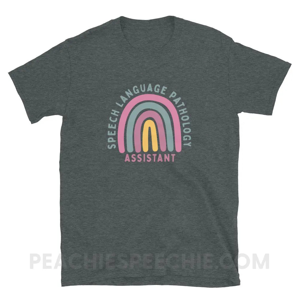 SLPA Rainbow Classic Tee - Dark Heather / S - T-Shirt peachiespeechie.com