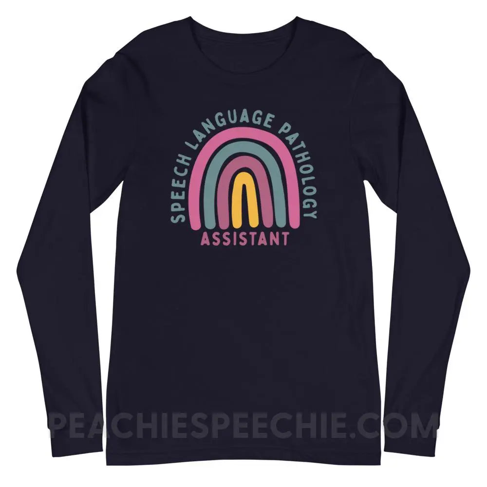 SLPA Rainbow Premium Long Sleeve - Navy / XS - T-Shirts & Tops peachiespeechie.com