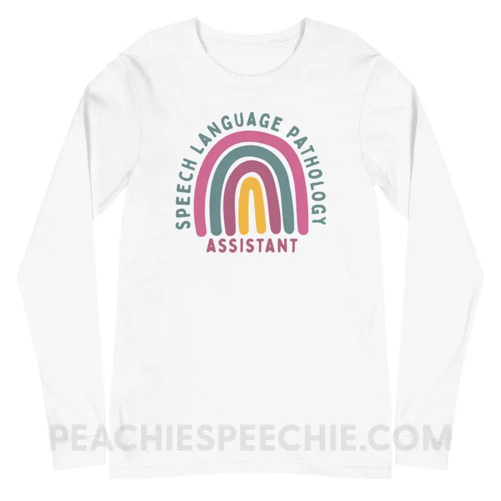 SLPA Rainbow Premium Long Sleeve - White / XS - T-Shirts & Tops peachiespeechie.com