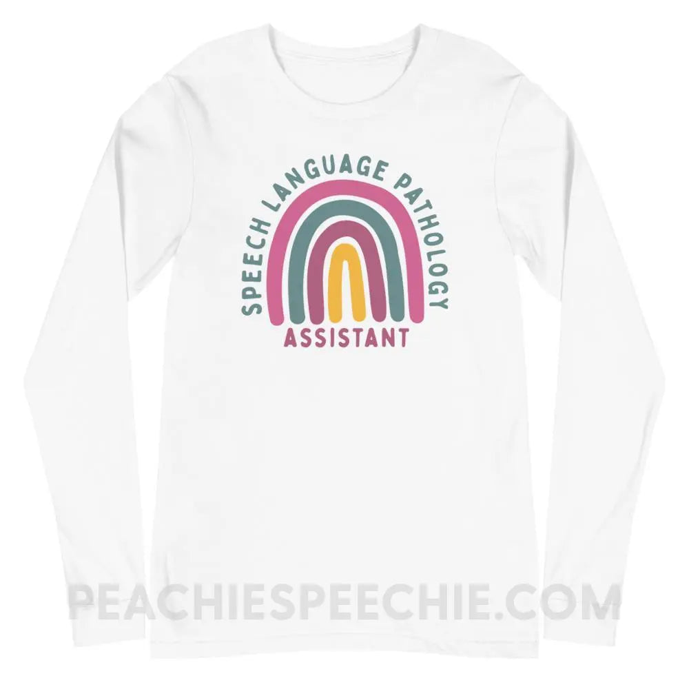 SLPA Rainbow Premium Long Sleeve - White / XS - T-Shirts & Tops peachiespeechie.com