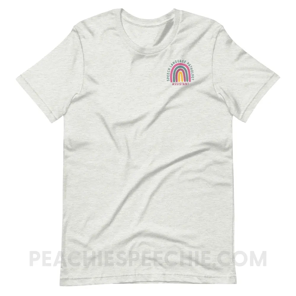 SLPA Rainbow Premium Soft Tee - Ash / S - T-Shirt peachiespeechie.com