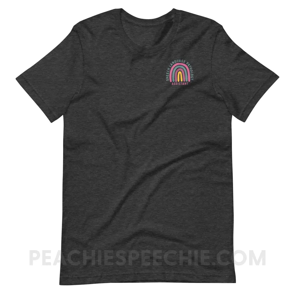 SLPA Rainbow Premium Soft Tee - Dark Grey Heather / S - T-Shirt peachiespeechie.com