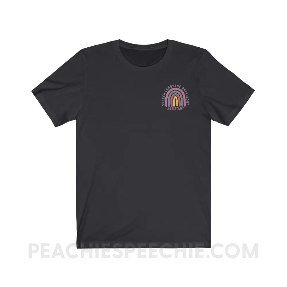 SLPA Rainbow Premium Soft Tee - Dark Grey / S T - Shirt peachiespeechie.com