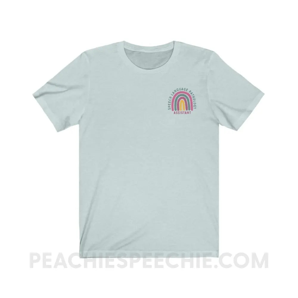 SLPA Rainbow Premium Soft Tee - Heather Ice Blue / S T - Shirt peachiespeechie.com