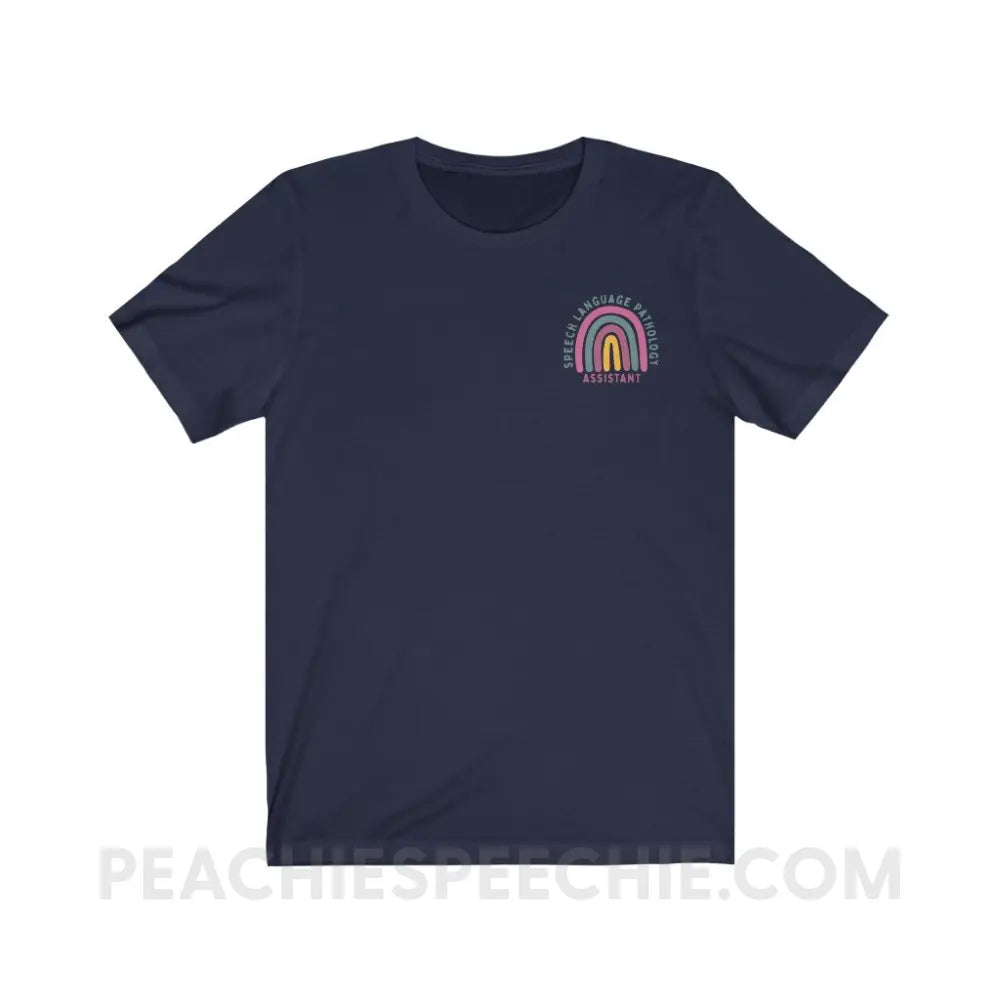 SLPA Rainbow Premium Soft Tee - Navy / S T - Shirt peachiespeechie.com
