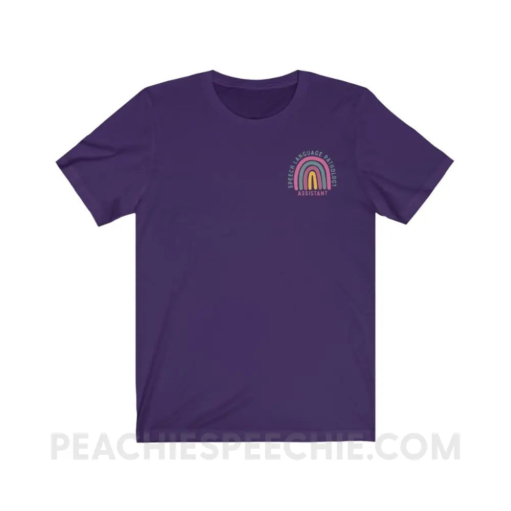 SLPA Rainbow Premium Soft Tee - Team Purple / S T - Shirt peachiespeechie.com