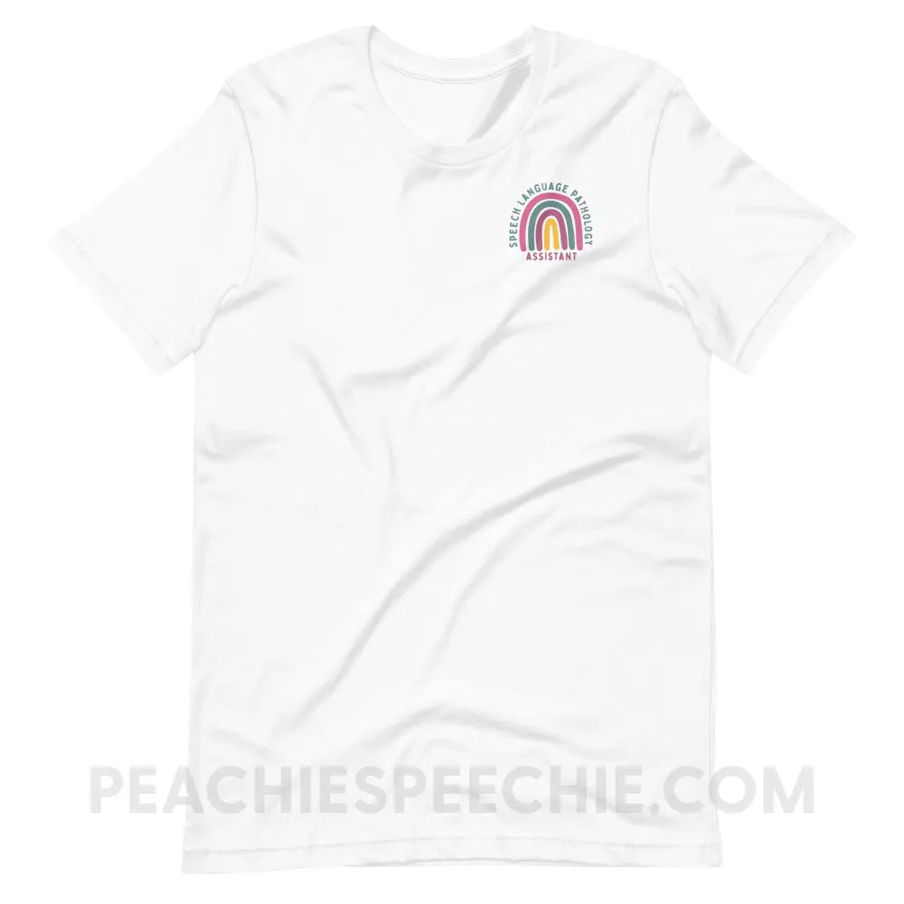 SLPA Rainbow Premium Soft Tee - White / S - T-Shirt peachiespeechie.com