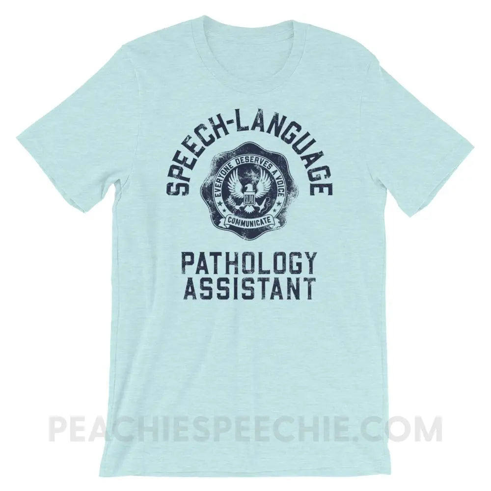 SLPA University Premium Soft Tee - Heather Prism Ice Blue / XS - T-Shirts & Tops peachiespeechie.com