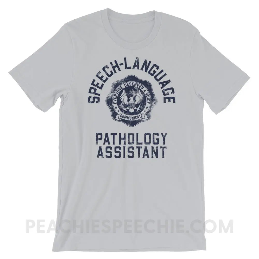 SLPA University Premium Soft Tee - Silver / S - T-Shirts & Tops peachiespeechie.com