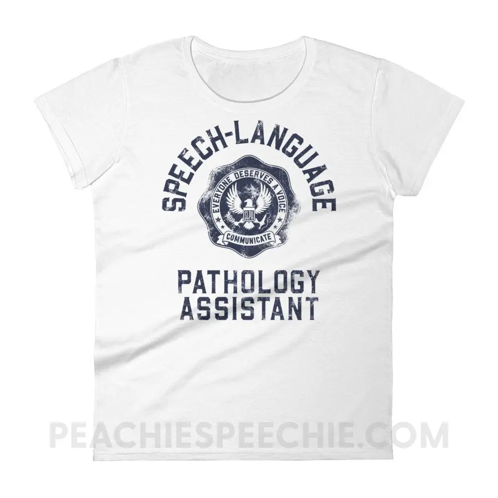 SLPA University Women’s Trendy Tee - White / S - T-Shirts & Tops peachiespeechie.com