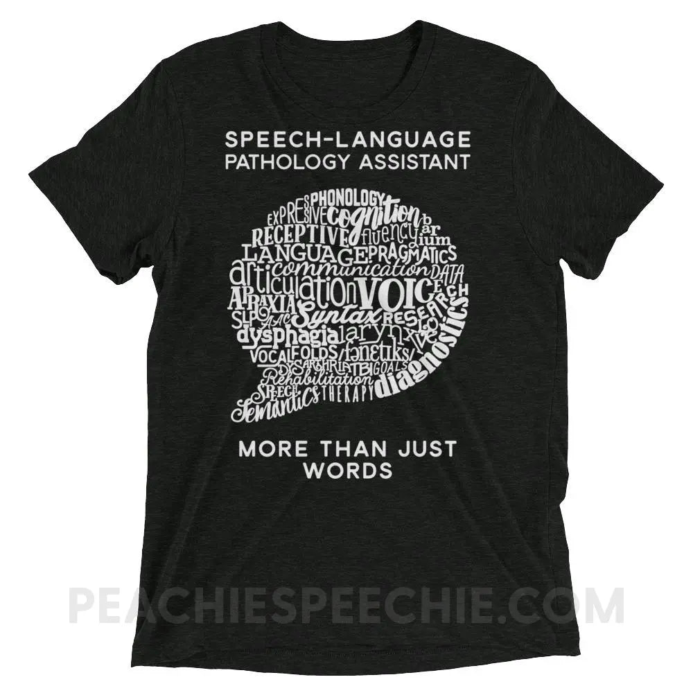 SLPA Word Bubble Tri-Blend Tee - Charcoal-Black Triblend / XS - T-Shirts & Tops peachiespeechie.com