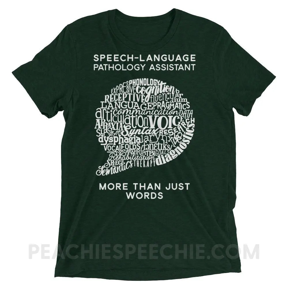 SLPA Word Bubble Tri-Blend Tee - Emerald Triblend / XS - T-Shirts & Tops peachiespeechie.com