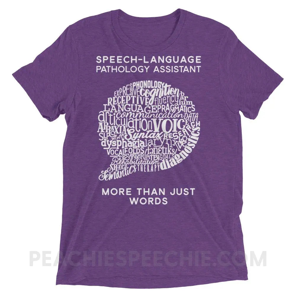 SLPA Word Bubble Tri-Blend Tee - Purple Triblend / XS - T-Shirts & Tops peachiespeechie.com