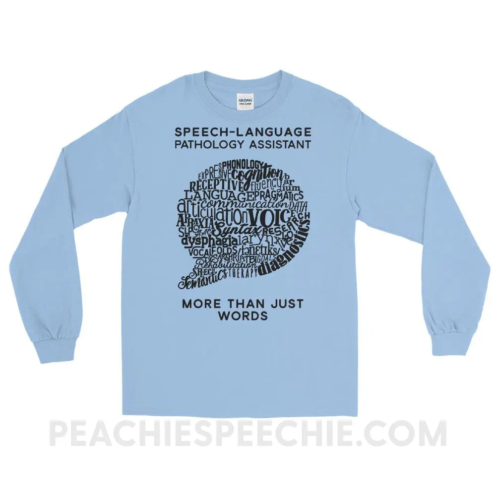 SLPA Word Bubble Long Sleeve Tee - Light Blue / S - T-Shirts & Tops peachiespeechie.com