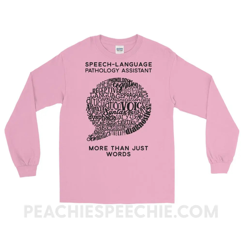 SLPA Word Bubble Long Sleeve Tee - Light Pink / S - T-Shirts & Tops peachiespeechie.com
