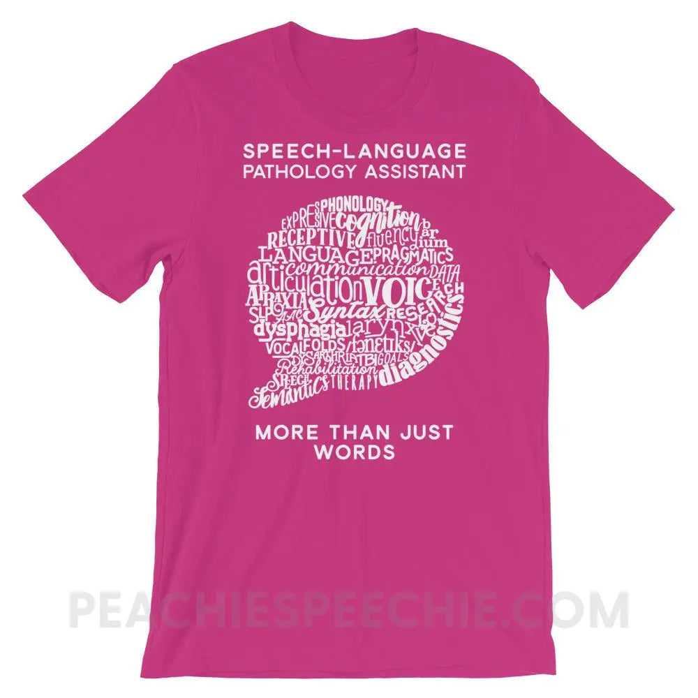 SLPA Word Bubble Premium Soft Tee - Berry / S T - Shirts & Tops peachiespeechie.com