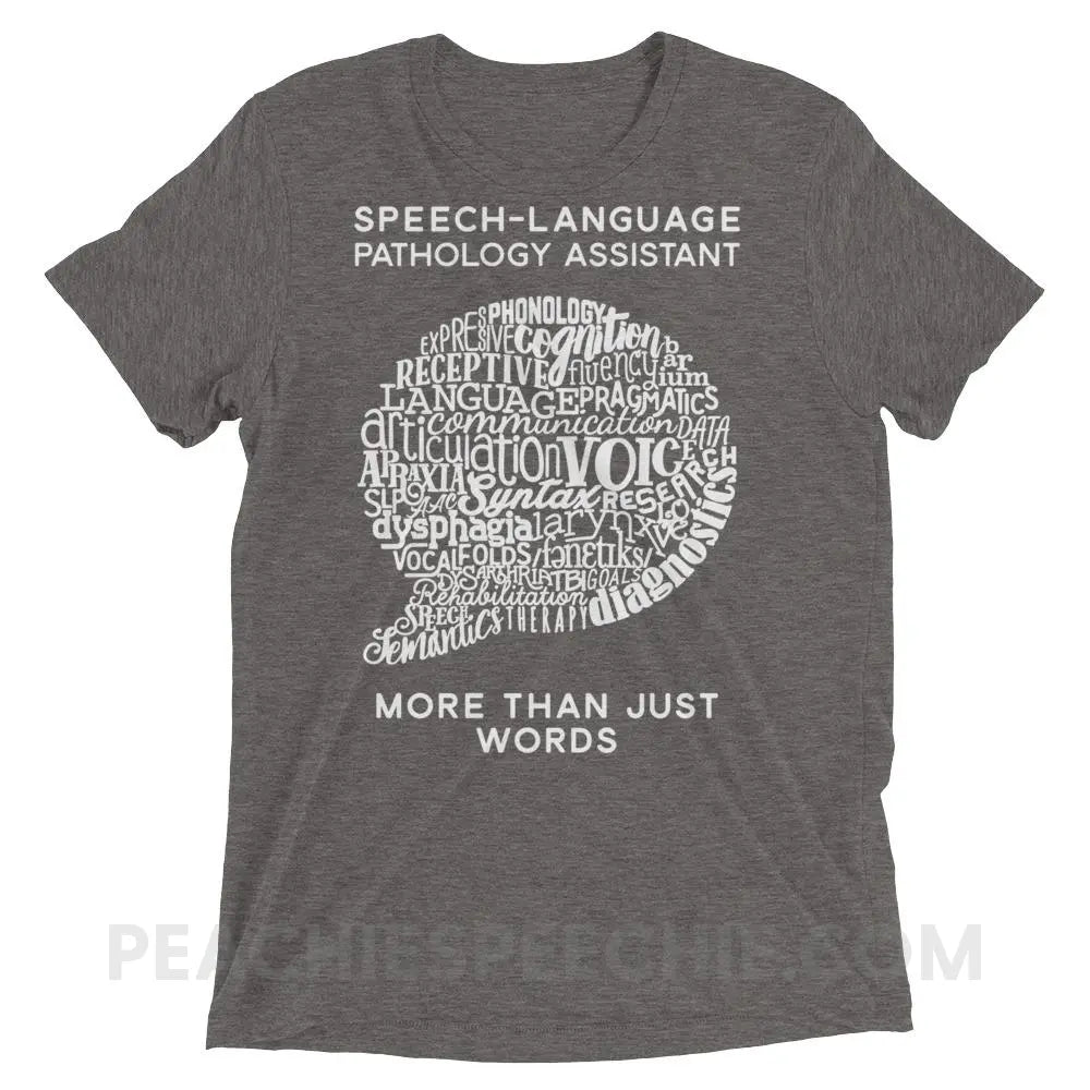 SLPA Word Bubble Tri-Blend Tee - Grey Triblend / XS - T-Shirts & Tops peachiespeechie.com