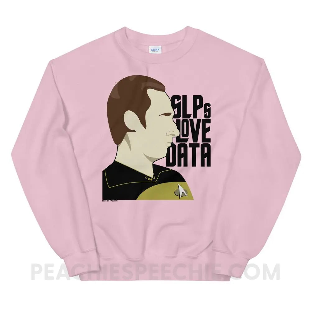 SLPs Love Data Classic Sweatshirt - Light Pink / S Hoodies & Sweatshirts peachiespeechie.com