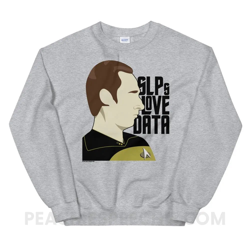 SLPs Love Data Classic Sweatshirt - Sport Grey / S Hoodies & Sweatshirts peachiespeechie.com