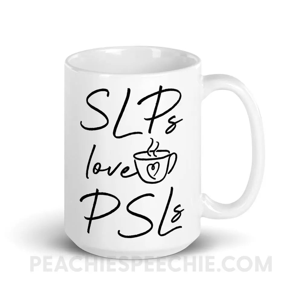SLPs Love PSLs Coffee Mug - 15oz - Mugs peachiespeechie.com