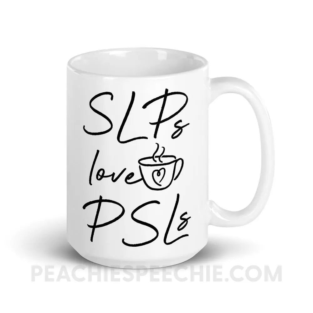 SLPs Love PSLs Coffee Mug - 15oz - Mugs peachiespeechie.com