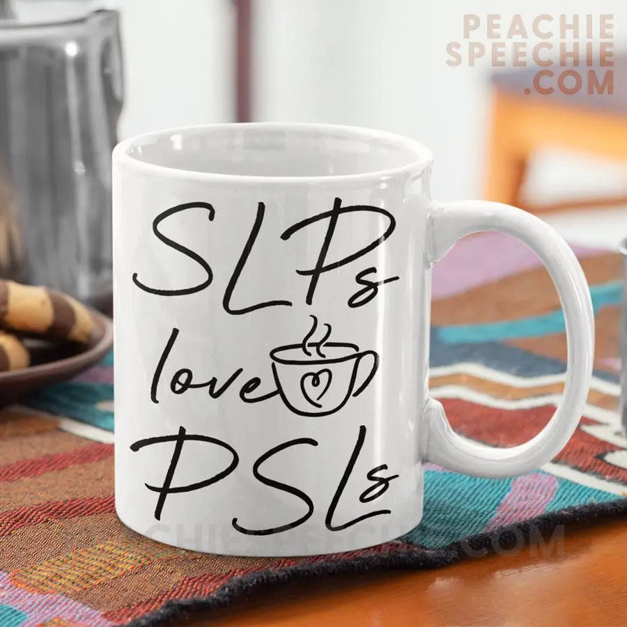 SLPs Love PSLs Coffee Mug - Mugs peachiespeechie.com