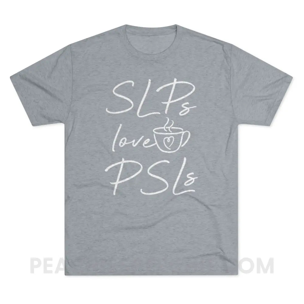 SLPs Love PSLs Vintage Tri-Blend - Premium Heather / S - T-Shirts & Tops peachiespeechie.com