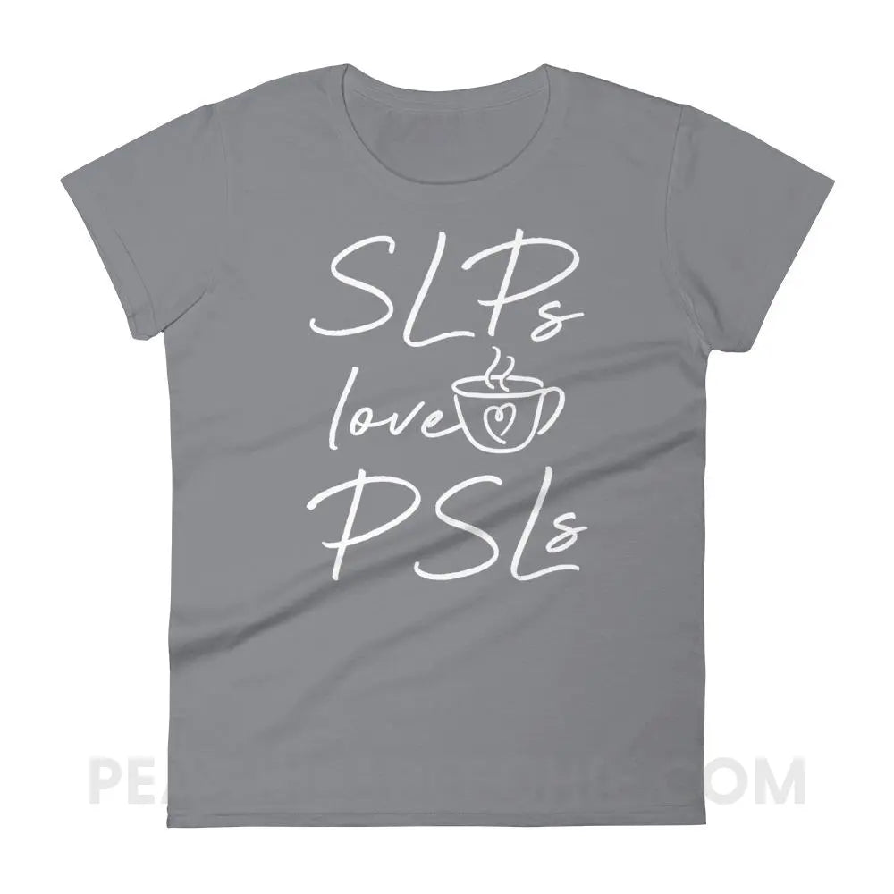 SLPs Love PSLs Women’s Trendy Tee - Shirts & Tops peachiespeechie.com