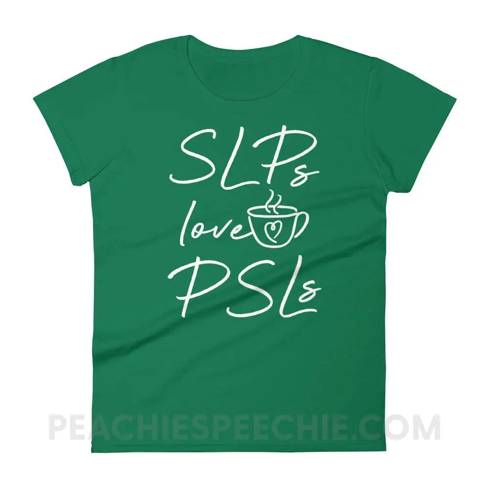 SLPs Love PSLs Women’s Trendy Tee - Shirts & Tops peachiespeechie.com