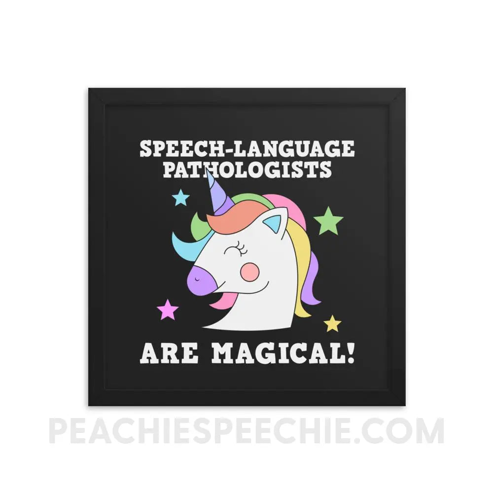 SLPs are Magical Framed Poster - 14×14 - Posters peachiespeechie.com