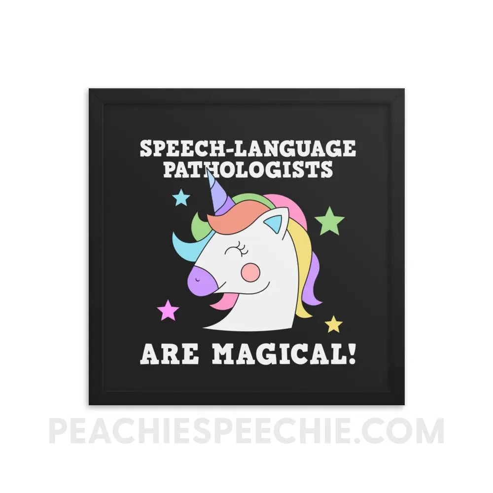 SLPs are Magical Framed Poster - 16×16 - Posters peachiespeechie.com