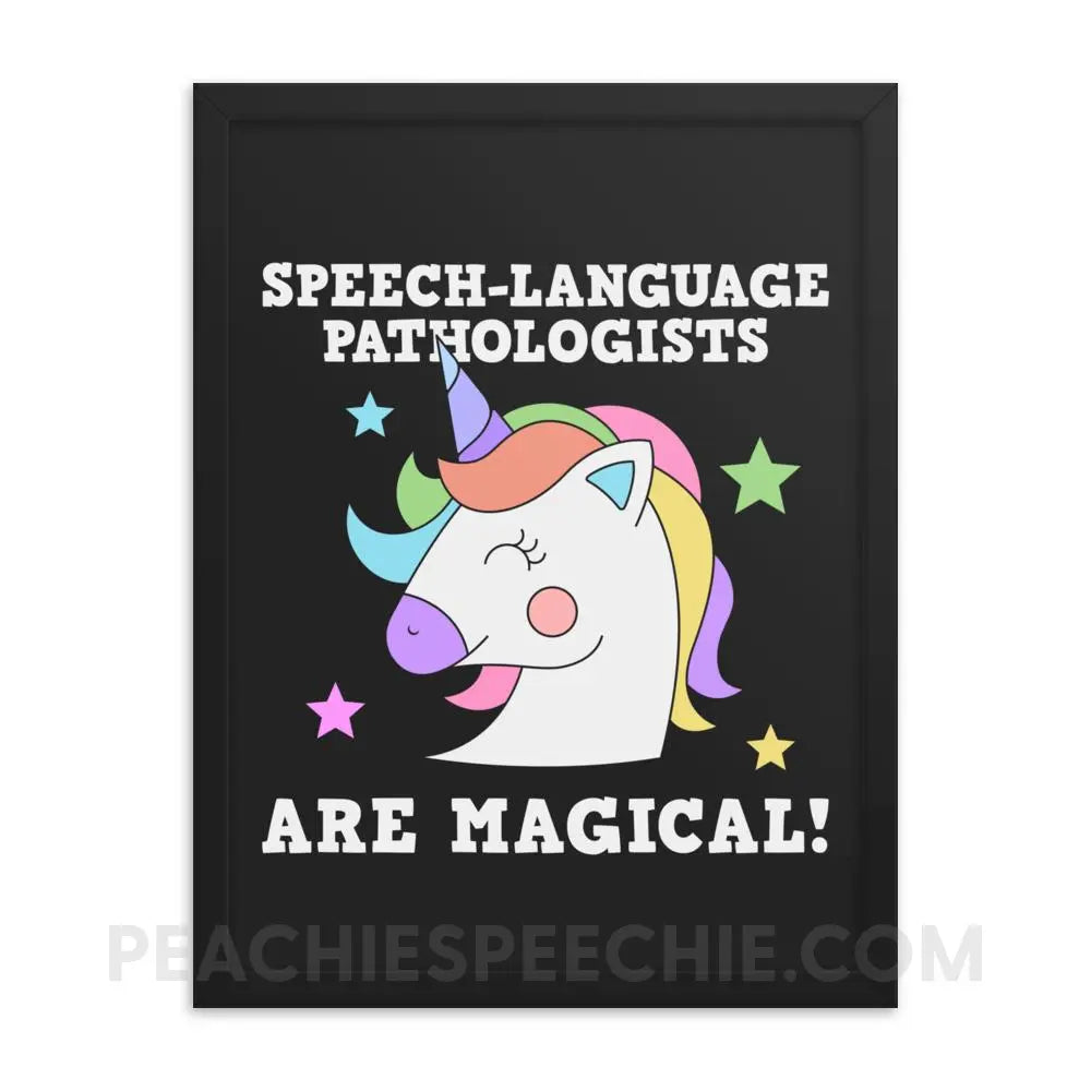 SLPs are Magical Framed Poster - 18×24 - Posters peachiespeechie.com